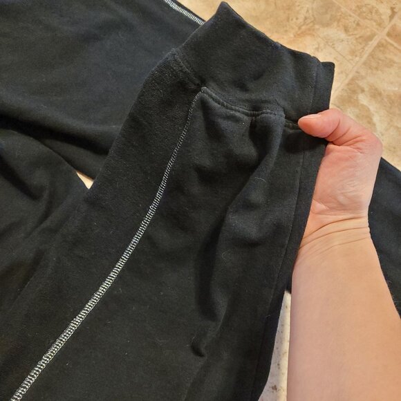 Bebe Women's Size XL Black Joggers With Logo Contrast Stitching Drawstring Waist - Picture 3 of 10